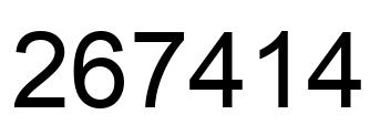 Number 267414 black image