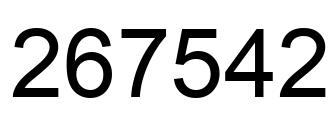 Número 267542 imagen negro