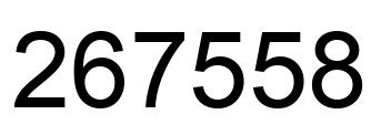 Número 267558 imagen negro