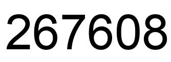 Number 267608 black image