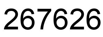 Number 267626 black image