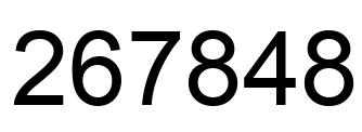 Number 267848 black image