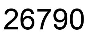 Número 26790 imagen negro