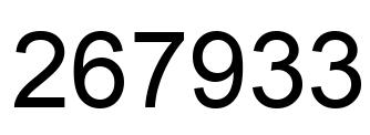 Número 267933 imagen negro