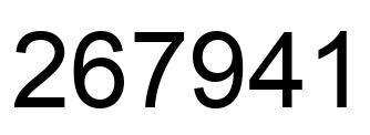 Número 267941 imagen negro