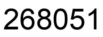 Número 268051 imagen negro