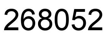 Número 268052 imagen negro