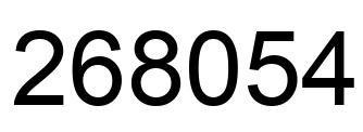 Número 268054 imagen negro