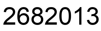 Number 2682013 black image