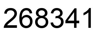 Number 268341 black image