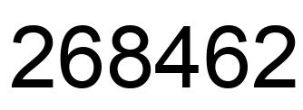 Number 268462 black image