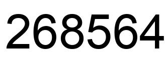 Número 268564 imagen negro