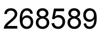 Número 268589 imagen negro
