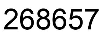 Número 268657 imagen negro