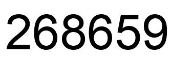 Número 268659 imagen negro
