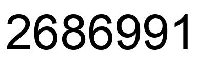 Number 2686991 black image