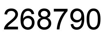 Number 268790 black image