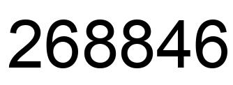 Number 268846 black image