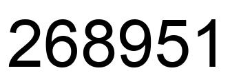 Número 268951 imagen negro