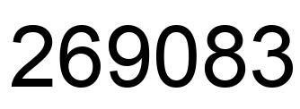 Número 269083 imagen negro