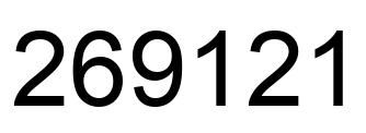 Number 269121 black image