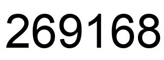 Number 269168 black image