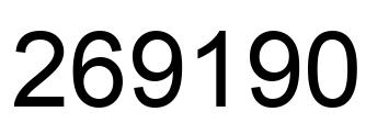 Número 269190 imagen negro