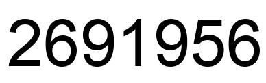 Number 2691956 black image