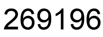 Number 269196 black image