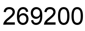 Number 269200 black image