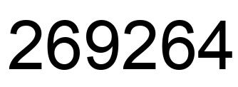 Number 269264 black image