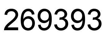 Number 269393 black image