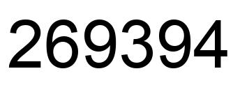 Number 269394 black image