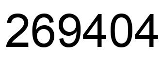 Número 269404 imagen negro