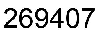 Número 269407 imagen negro