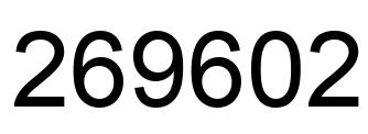Number 269602 black image