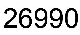 Number 26990 black image
