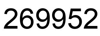 Number 269952 black image