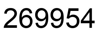 Number 269954 black image