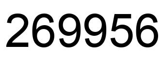 Number 269956 black image
