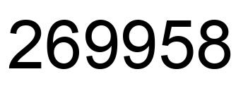 Number 269958 black image