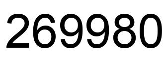 Number 269980 black image