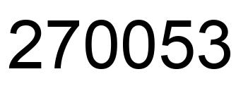 Number 270053 black image