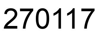 Number 270117 black image