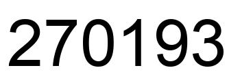 Número 270193 imagen negro