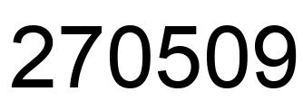 Número 270509 imagen negro