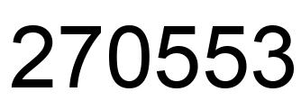 Number 270553 black image