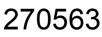 Number 270563 black image