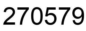 Number 270579 black image