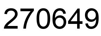 Number 270649 black image